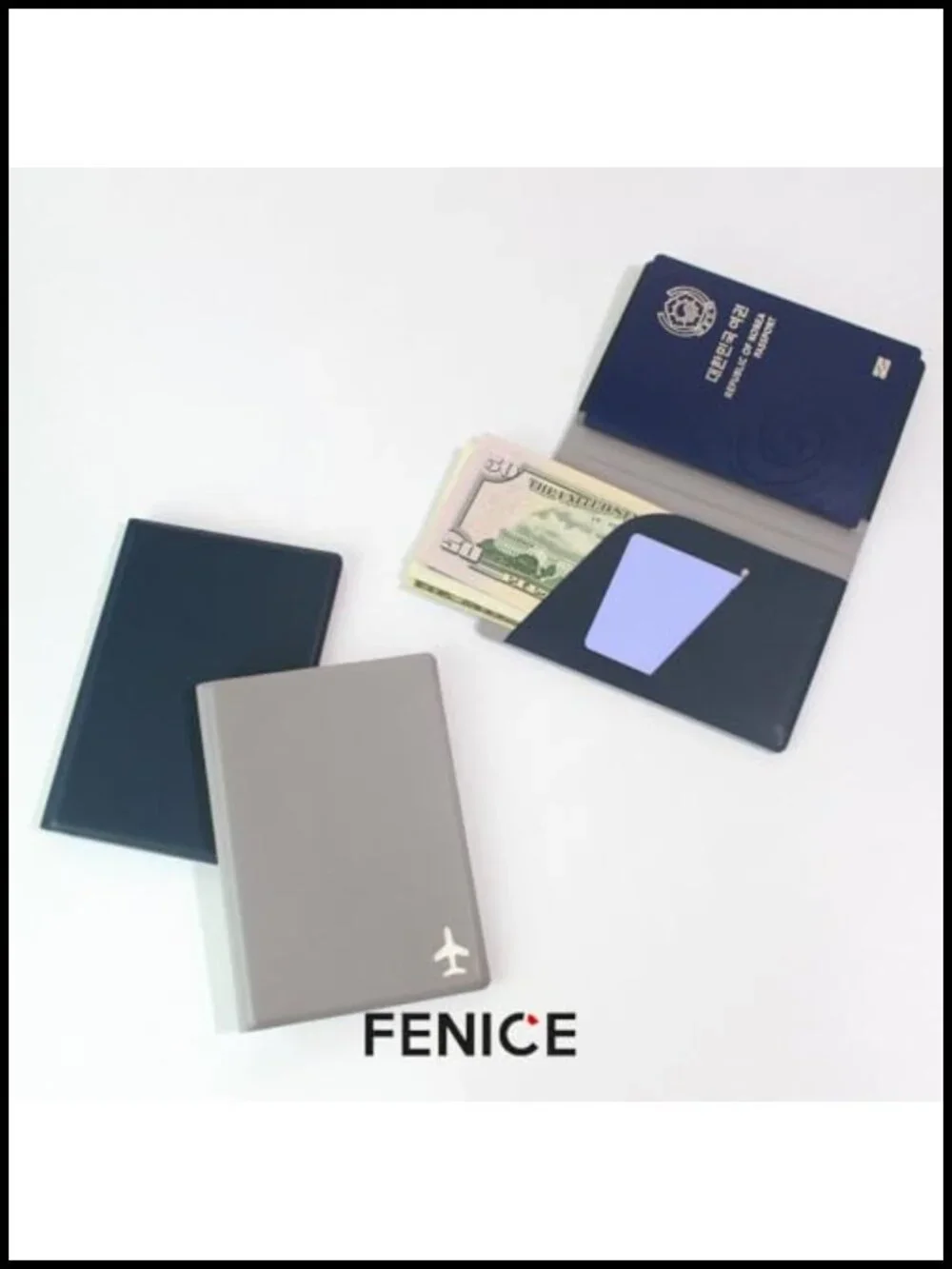 RFID Blocking Passport Holder with Card Slot Waterproof Vegan PU Leather Travel